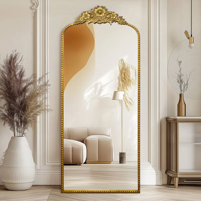 Arched Antique Ornate Full Length Floor Mirror 