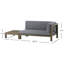 Banc d'angle à dossier en X avec table basse Brava