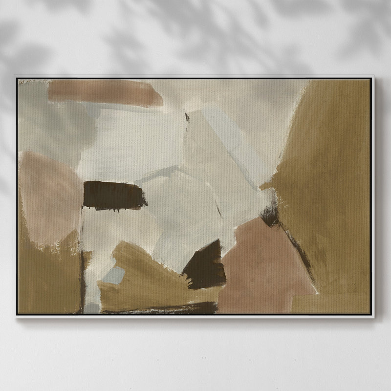 " Almondine I ", 27" H x 41" W x 2" D, White Framed Canvas, No Mat