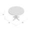 Table de salle à manger ronde rustique brun 48 po avec piédestal robuste en X-14932672