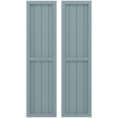 Americraft Two Equal Panel Framed Board-n-Batten Shutters (Per Pair)