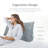 Linen-look Textured Triangular Headboard Back Support Wedge Reading Pillow for Bed Rest-57930822