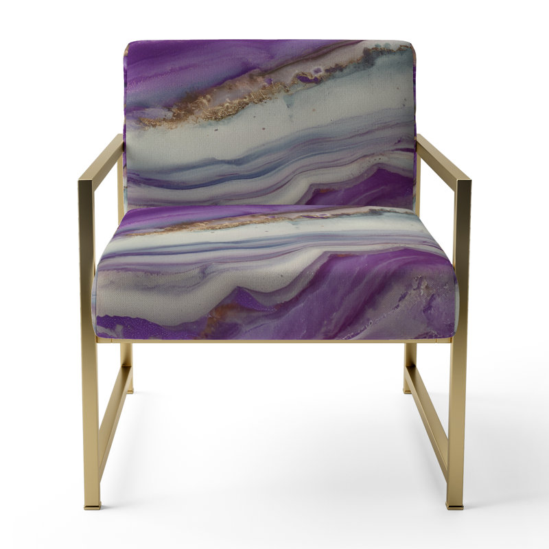 Chaise d'appoint Aarons Coast Sea Waves, Doré