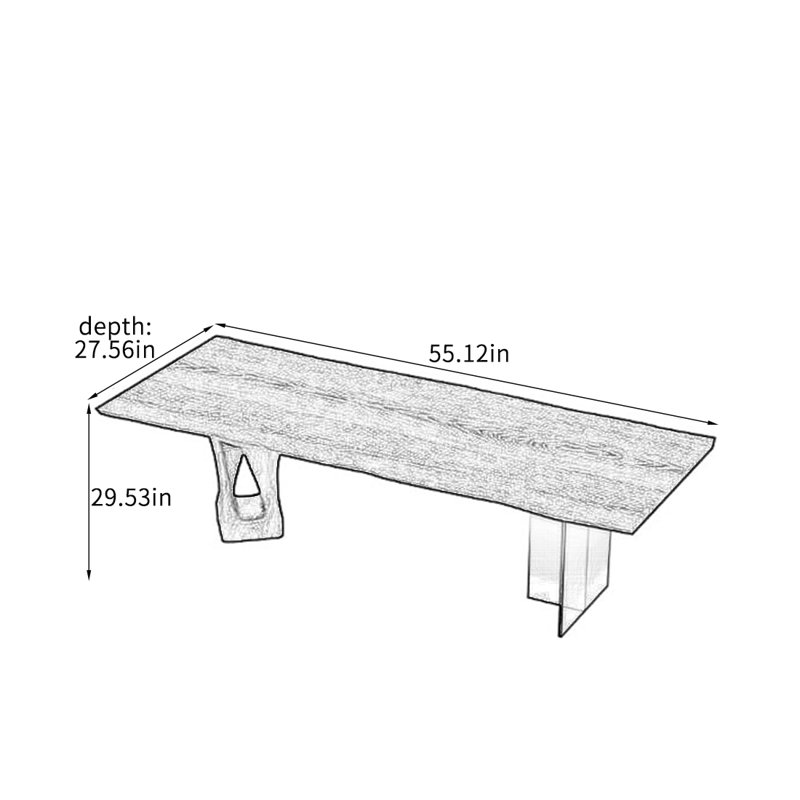 Dedeaux, 29.53"H x 55.12"L x 27.56"W