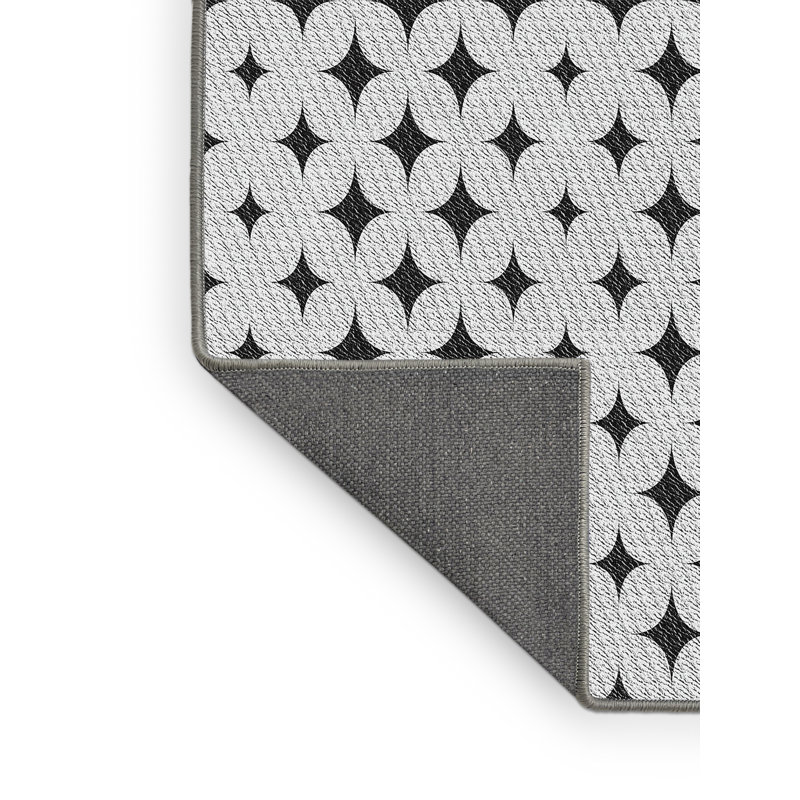 Gris/noir à motif de Jackman Tapis décoratif, Rectangle 3 pi x 5 pi