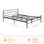 Aaru Heart Design Metal Bed Frame with Headboard & Footboard-87888726-87888728
