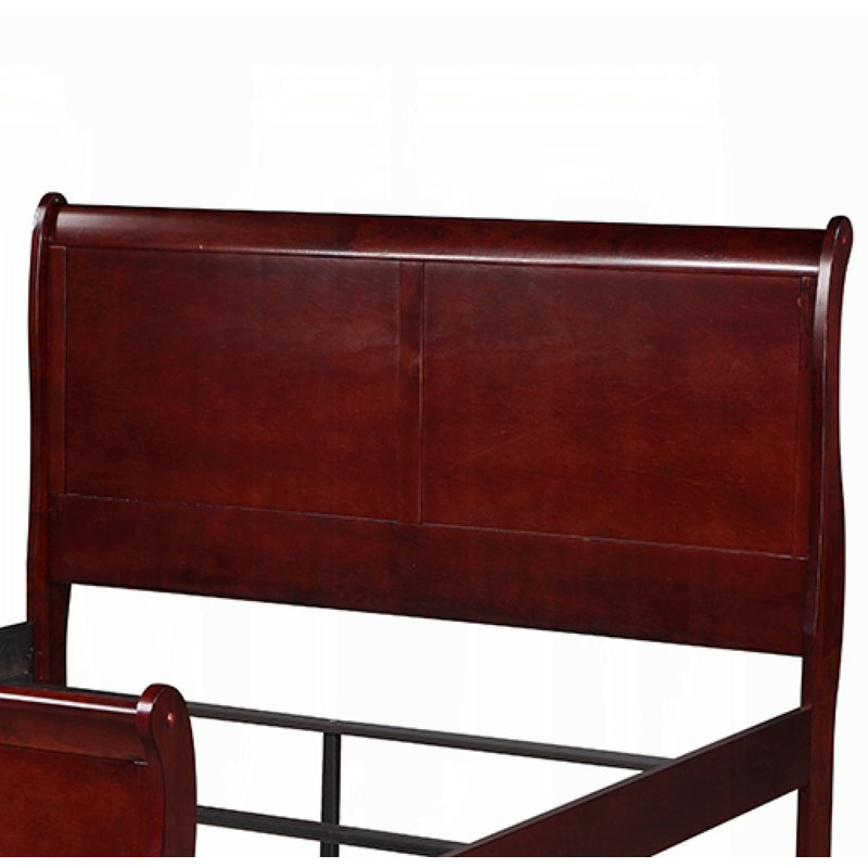 Louis Philippe Bed Component Headboard And Footboard, Cherry, Full
