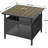 Adirondack Square Side Table With Umbrella Hole, Pool Composite Patio Table,HDPE End Tables For Backyard,Pool, Indoor Companion, Easy Maintenance & Weather Resistant-1676381879