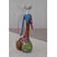 Statue Wat Wat, femme colorée avec la main sur le cœur, taille: 6 po x 3 po x H 14 po