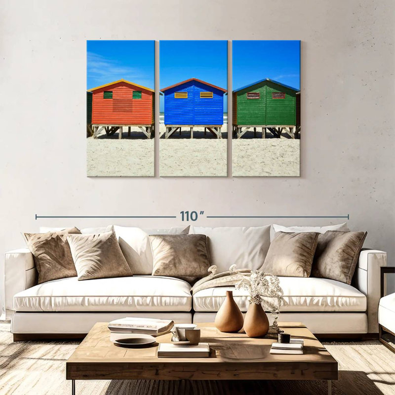 Mossel Bay Beach Huts, 48" H x 74" W