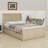 Wood Storage Platform Bed with 4 Drawers and Rattan Headboard-1103836188-1095727448