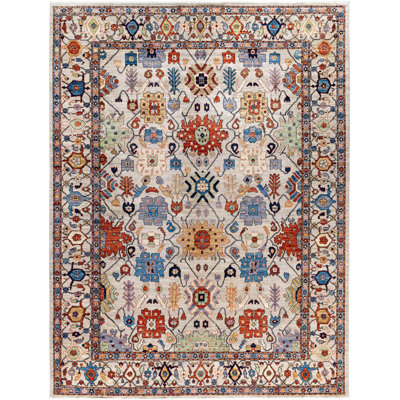 Raffin One-of-a-Kind Hand-Knotted Area Rug - Gray, 9' 0" x 11' 10"