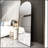 4Th Generation Floor-Mounted Full-Length Arched Mirror, Aluminum Alloy Frame For Modern Spaces And Enhanced Visibility