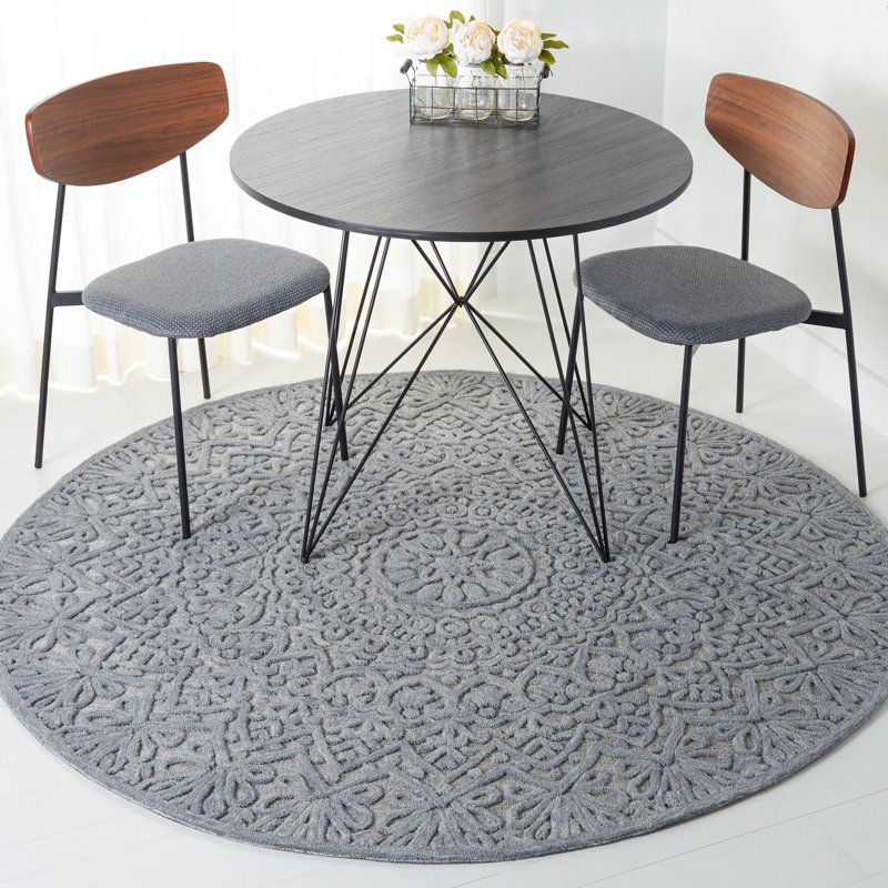 Shenandoah Hand Tufted Performance Geometric Rug, Round 6'