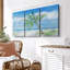 «Palm Tree Paradise», 3 pièces sur toile-98562476