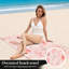 1 serviette de plage à motif floral tropical, imprimé d'hibiscus et de feuilles, microfibre à séchage rapide pour piscine, voyage, salle de sport, conception artistique en bord de mer.