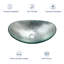 Lavabo de salle de bain vasque ovale en verre 21,5 "avec bonde escamotable-118628278
