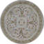 Hand-Knotted High-Quality Taupe Round Area Rug
