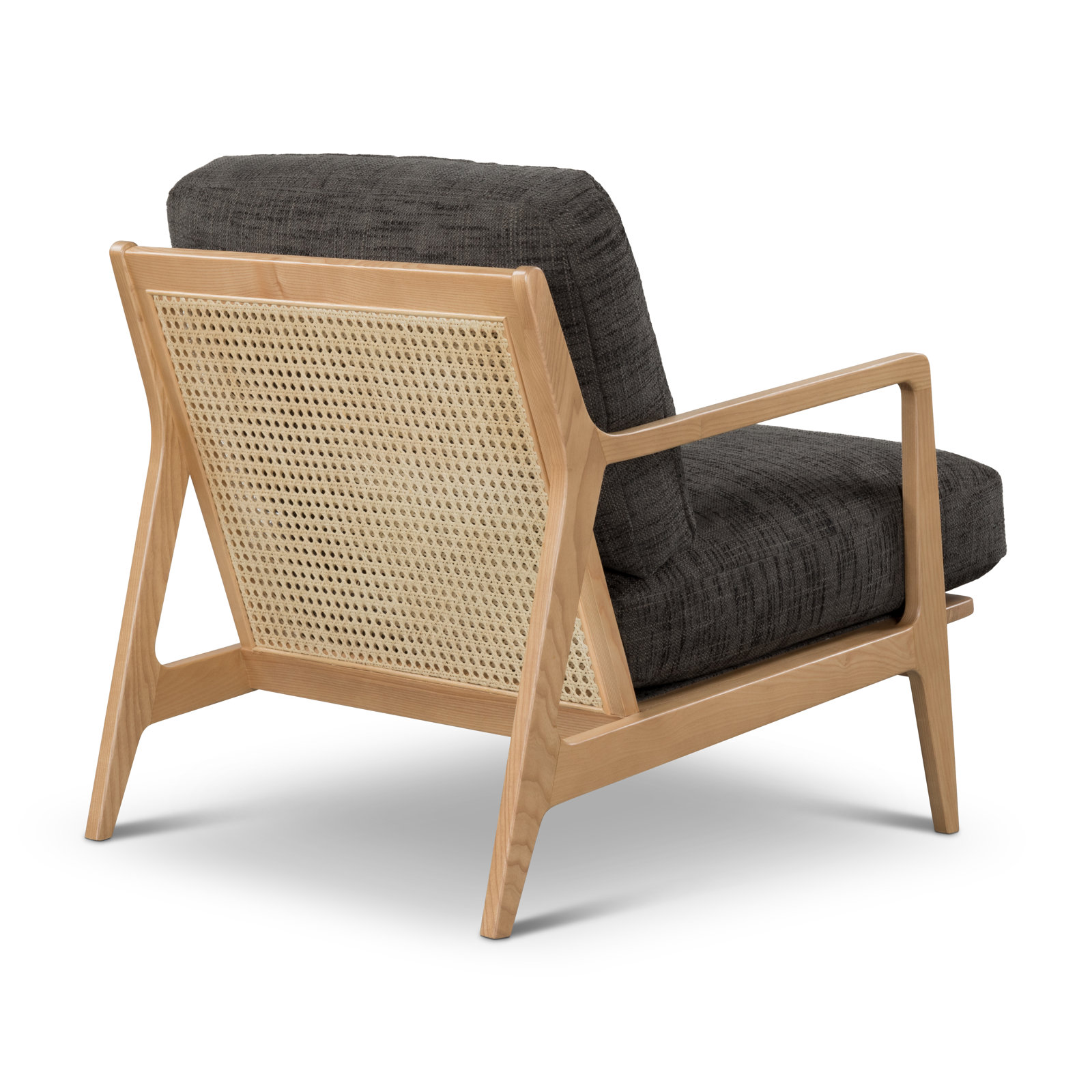 Carmelo Upholstered Armchair, Dark Gray Linen Blend