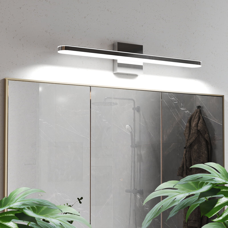 Barre d'éclairage DEL pour meuble-lavabo à DEL, applique murale de salle de bain à intensité variable, finition chrome poli moderne