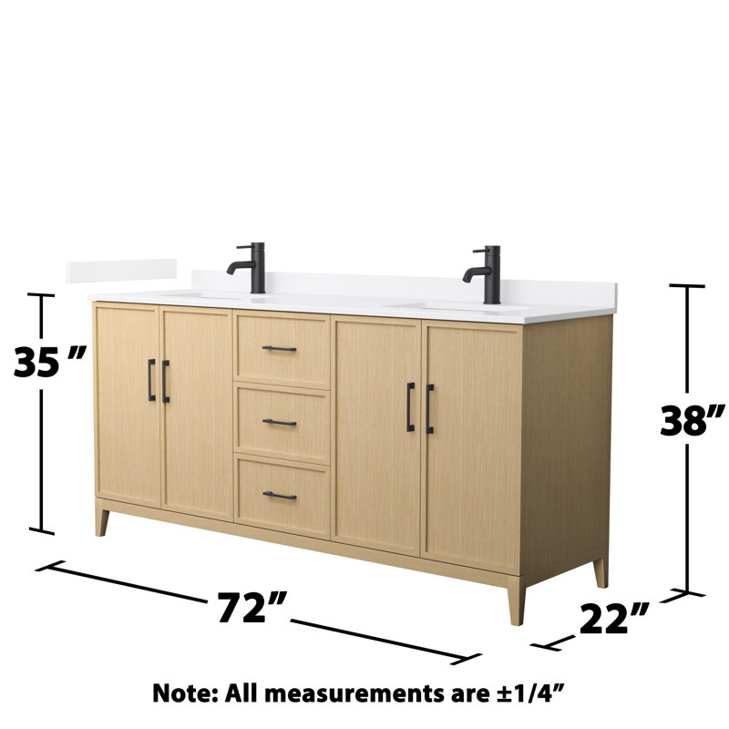 Elan 72'' W Vanity, Matte Black, Tan, Single
