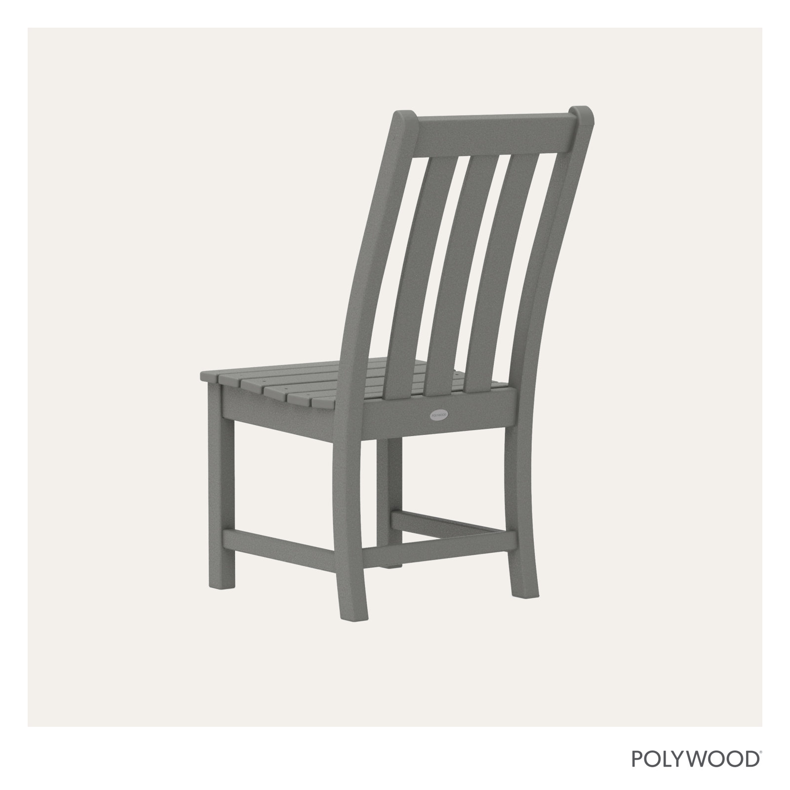 POLYWOOD Vineyard Dining Side Chair, Slate Gray