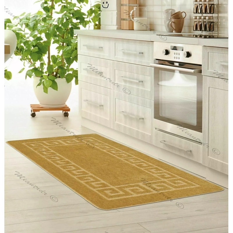 Ajene Solid Colour Area Rug, Rectangle 60cm x 110cm