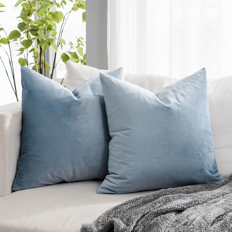 Housse de coussin , Bleu clair