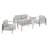 Magers Outdoor Grey 2 Seater 5pc Set-1888205878-1888205879