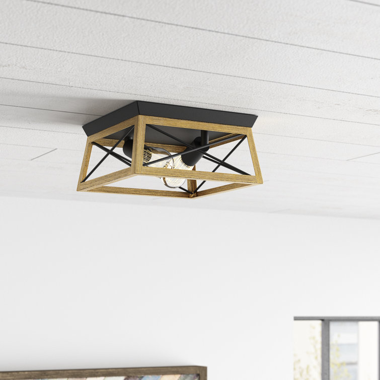 Andreas 2 - Light 12.01" Caged Square/Rectangle Flush Mount