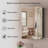 24" W X 30" H Surface or Recessed Mount Medicine Cabinet with Mirror, Aluminum Frame and Adjustable Tempered Glass Shelves for Makeup, Shaving or Bathroom Vanity Storage-1408965928-1408965930