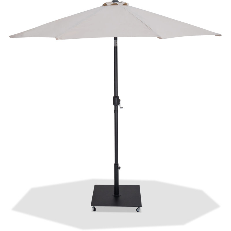 Parasol de patio en tissu / aluminium avec base Chavelle