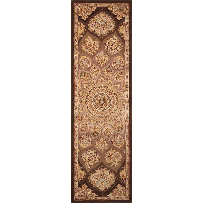 Deguzman Wool Damask Indoor Rug, Runner 2'3" x 8'