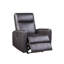Fauteuil inclinable électrique brun en cuir fleur