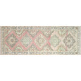Gallery Size One-of-a-Kind 4'10" X 12'10" 1960s Runner Wool Area Rug in