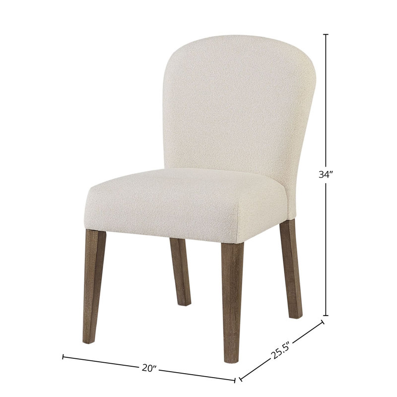 Chaise rembourrée Marielle, cacao / sable blanc Marielle, Bois brun