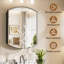 Arch Medicine Cabinet with Storage, Beveled Glass, Adjustale Shelves,Metal Frame-38649162-38649156