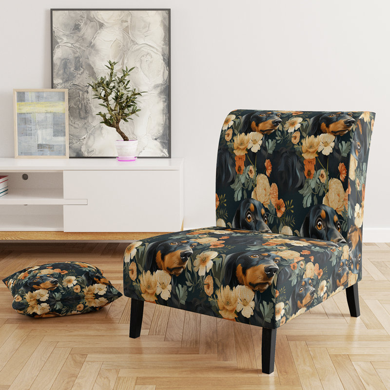 Fauteuil de chambre rembourré Daschund Dog I