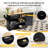 Rolling Kitchen Island Cart W/drop Leaf, Portable Kitchen Islands W/storage Cabinet, Drawer, Spice Towel Rack, Island Table For Kitchen W/trash Storage Cabinet, Mobile Island Table, Black-2004154324