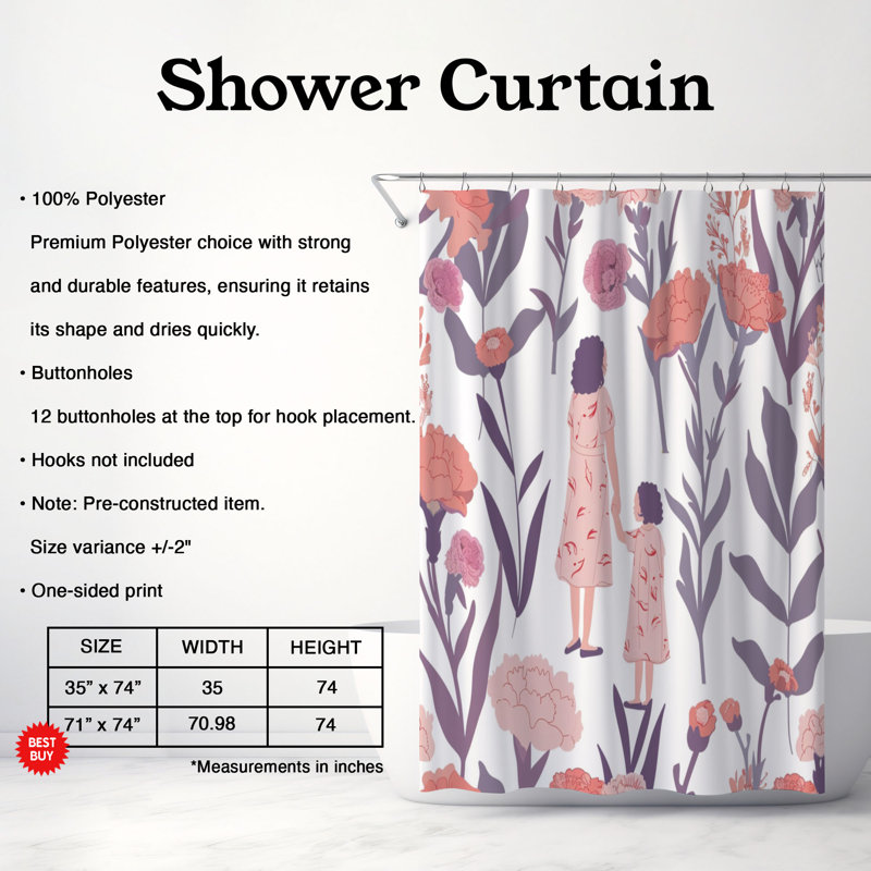 Rideau de douche parent 27, H 74 po x l 71 po