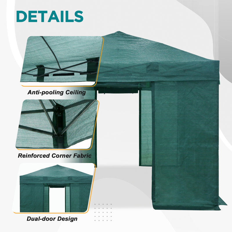 Eagle Peak 10x10 Green Mesh Portable Pop-Up Greenhouse