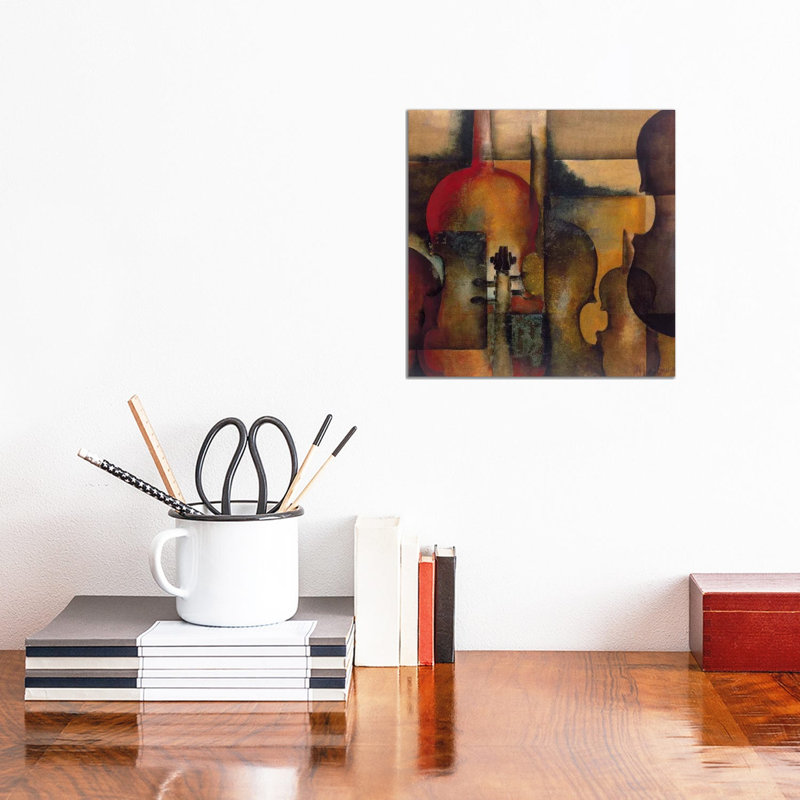 Ode To Music I by Marie-Louise Oudkerk - Wrapped Canvas Panoramic Painting, 30.48 cm H x 30.48 cm W