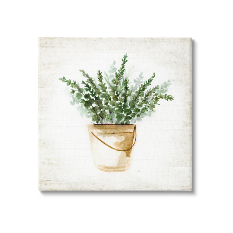 Pots d'eucalyptus sur toile par Nan, H 30 po x l 30 po x P 1,5 po