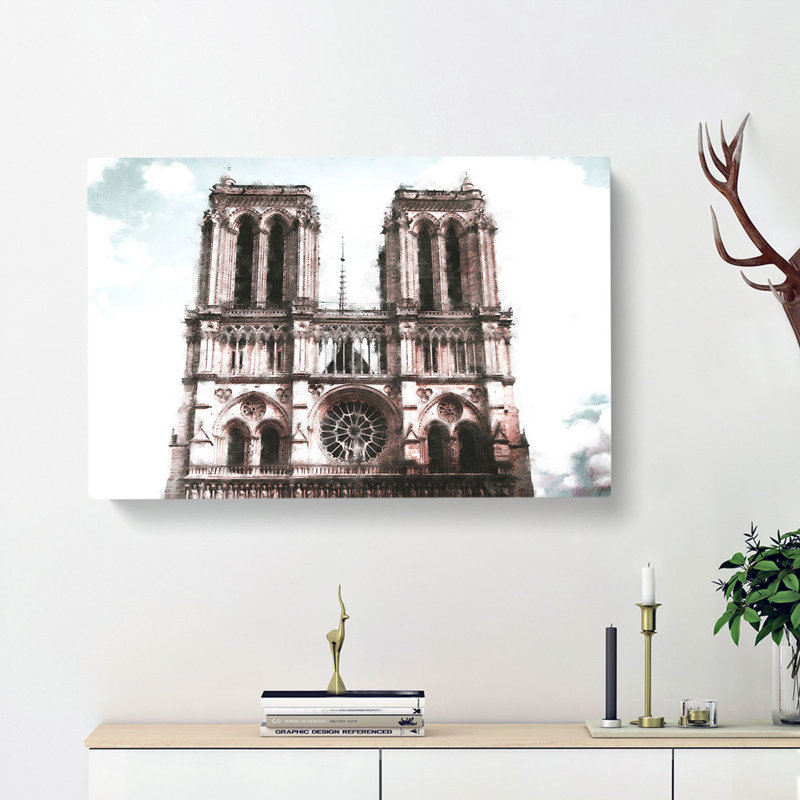 Notre Dame In Paris France - Wrapped Canvas, 35cm H x 50cm W x 3cm D