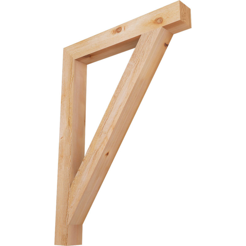 Support de bloc traditionnel, H 44 po x l 4 po x P 32 po, Cèdre rouge de l'Ouest (scié brut)
