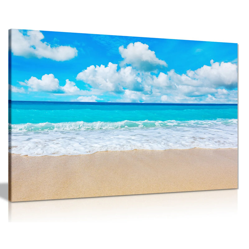 Beach Sand Sea & Sky - Wrapped Canvas Print, 61cm H x 91cm W