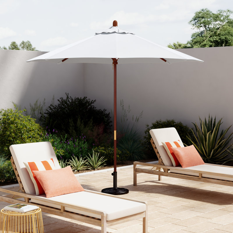 Manford 108'' Market Umbrella, White - Olefin