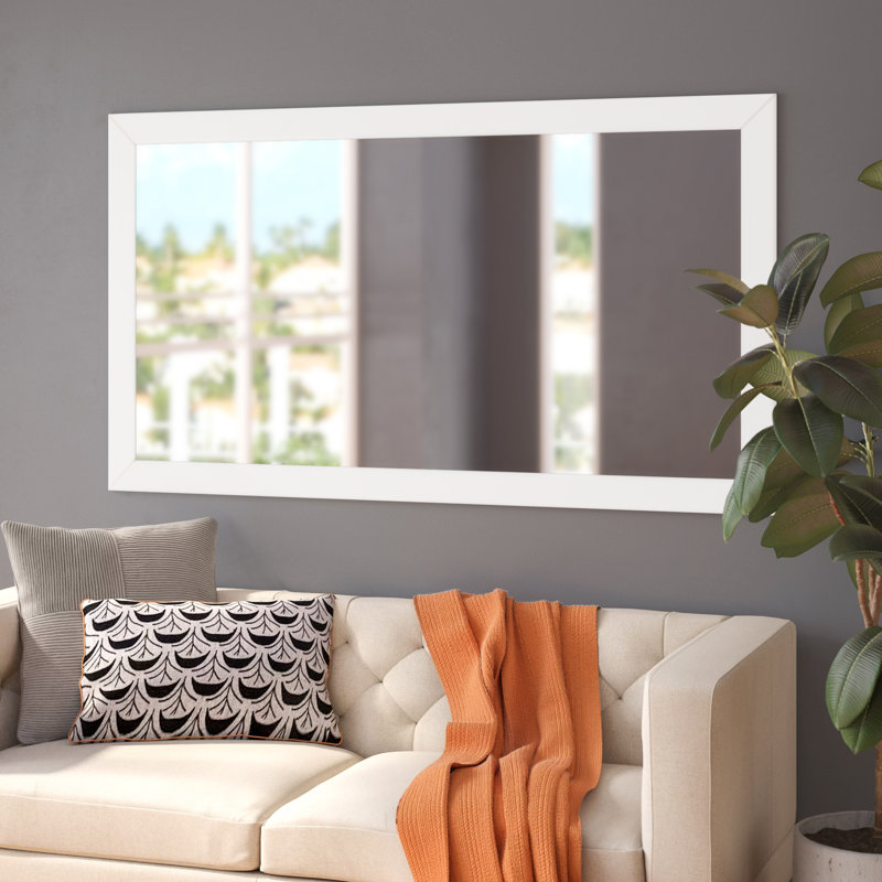 Gollin Wood Flat Wall Mirror, 32" H x 71.5" W