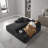 105'' Modular Sectional Sofa, Cloud Sectional Couch with Deep Seat, Modern Modular L-Shape Sofa Couch with Ottoman,Upholstered Couches for Living Room Bedroom,No Assembly, (BLACK)-892238153
