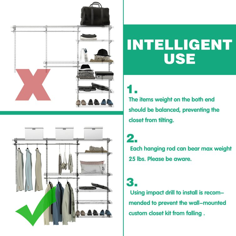 Rebrilliant Marelle 72'' Closet System & Reviews